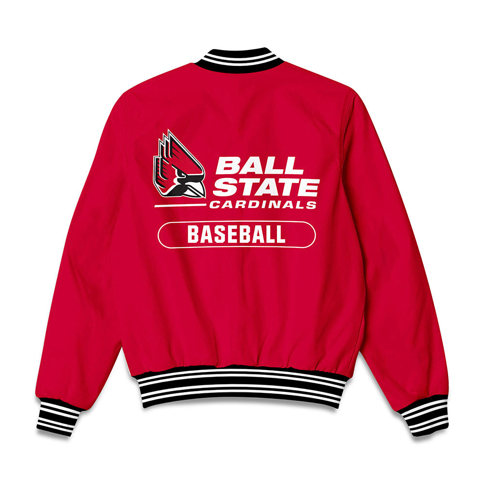 Ball State - NCAA Baseball : Zander Bretza - Bomber Jacket-1