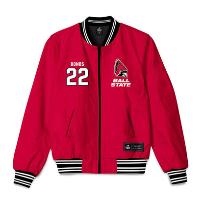 Ball State - NCAA Football : Jalen Bonds - Bomber Jacket-0
