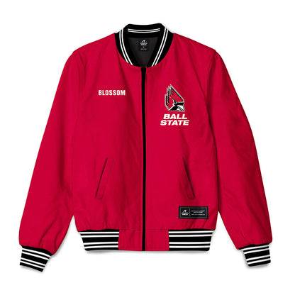 Ball State - NCAA Men's Swimming & Diving : Seth Blossom - Bomber Jacket-0