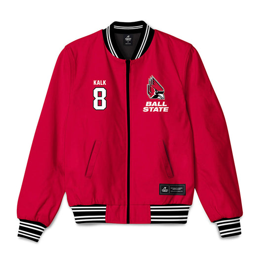 Ball State - NCAA Baseball : Max Kalk - Bomber Jacket