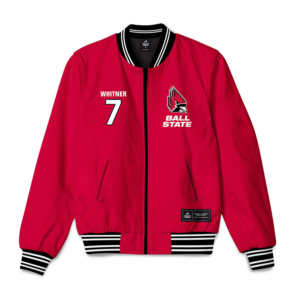 Ball State - NCAA Football : Ashton Whitner - Bomber Jacket-0