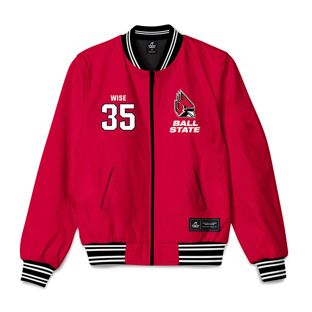 Ball State - NCAA Baseball : Cole Wise - Bomber Jacket