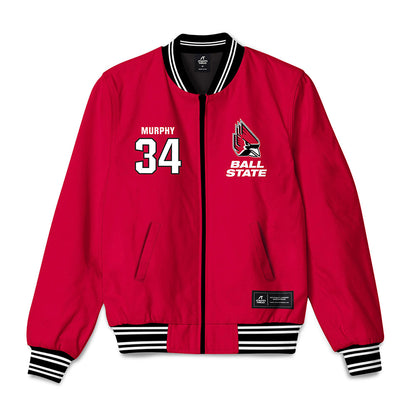 Ball State - NCAA Baseball : Trent Murphy - Bomber Jacket-0