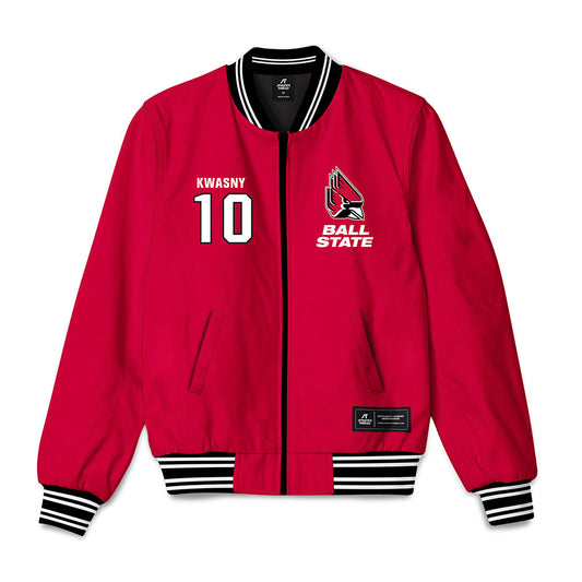 Ball State - NCAA Baseball : Zach Kwasny - Bomber Jacket-0