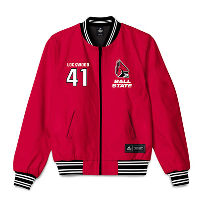 Ball State - NCAA Baseball : Caden Lockwood - Bomber Jacket-0