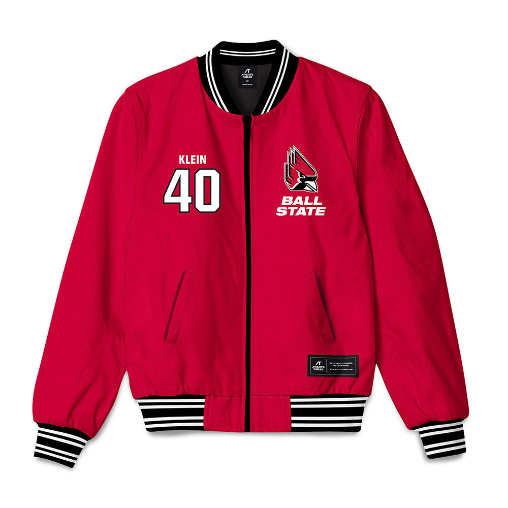 Ball State - NCAA Baseball : Sam Klein - Bomber Jacket