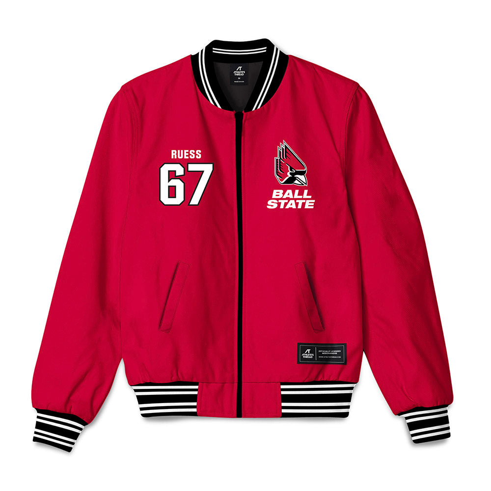 Ball State - NCAA Football : Jackson Ruess - Bomber Jacket