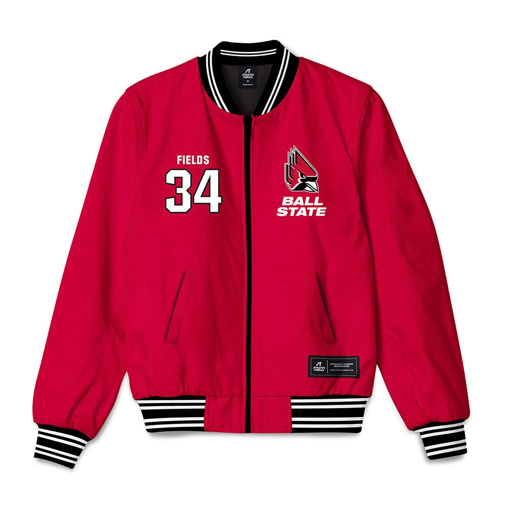 Ball State - NCAA Football : Derek "DJ" Fields - Bomber Jacket