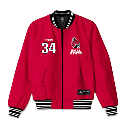Ball State - NCAA Football : Derek "DJ" Fields - Bomber Jacket