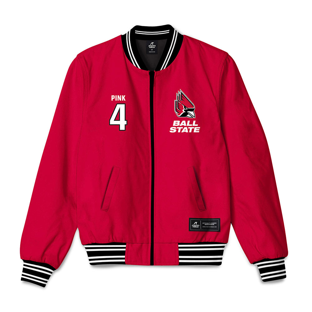 Ball State - NCAA Men's Volleyball : Xander Pink - Bomber Jacket