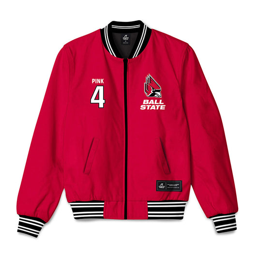 Ball State - NCAA Men's Volleyball : Xander Pink - Bomber Jacket