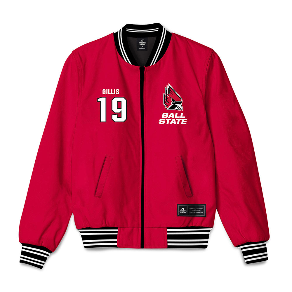 Ball State - NCAA Baseball : Jacob Gillis - Bomber Jacket-0