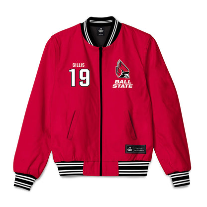 Ball State - NCAA Baseball : Jacob Gillis - Bomber Jacket-0