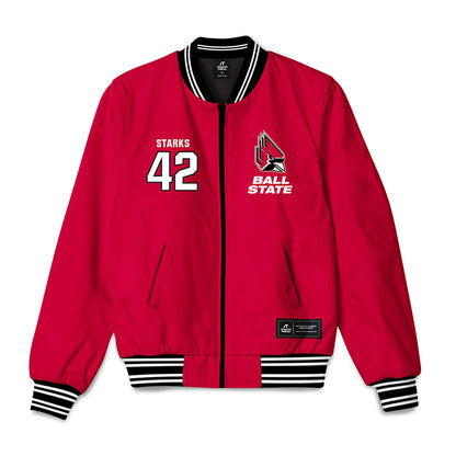 Ball State - NCAA Football : Layton Starks - Bomber Jacket-0