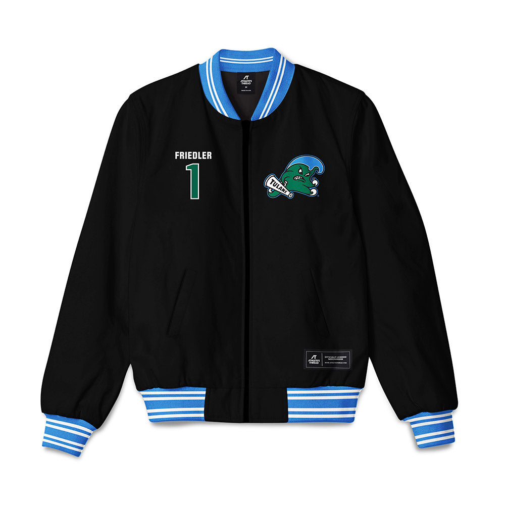 Tulane - NCAA Men's Tennis : Asaf Friedler - Bomber Jacket-0