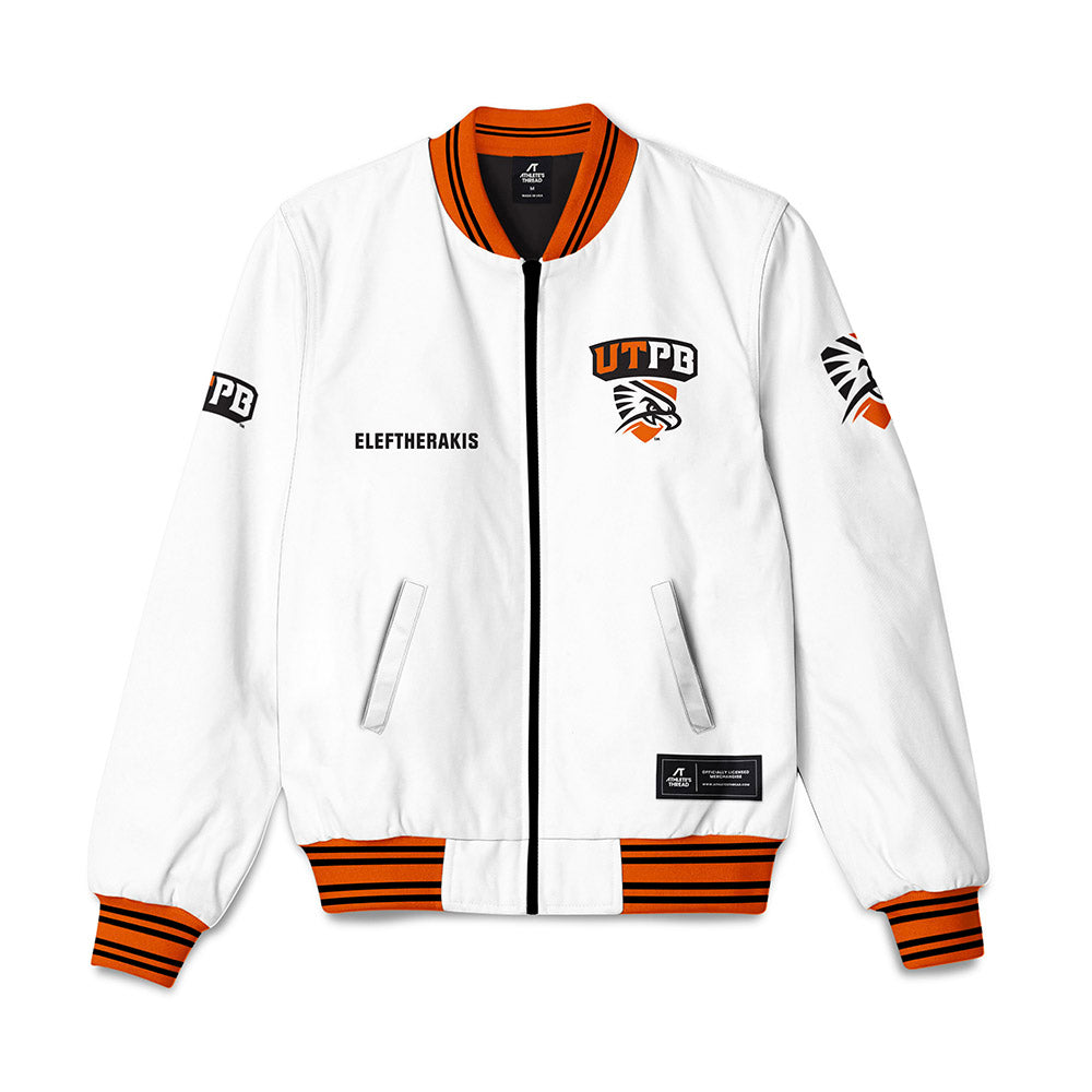 UTPB - NCAA Men's Swimming & Diving : Leo Eleftherakis - Bomber Jacket-0