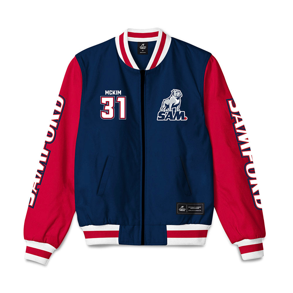 Samford - NCAA Football : Maddox McKim - Bomber Jacket