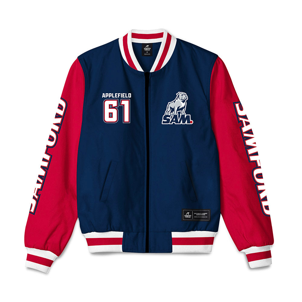 Samford - NCAA Football : Alex Applefield - Bomber Jacket