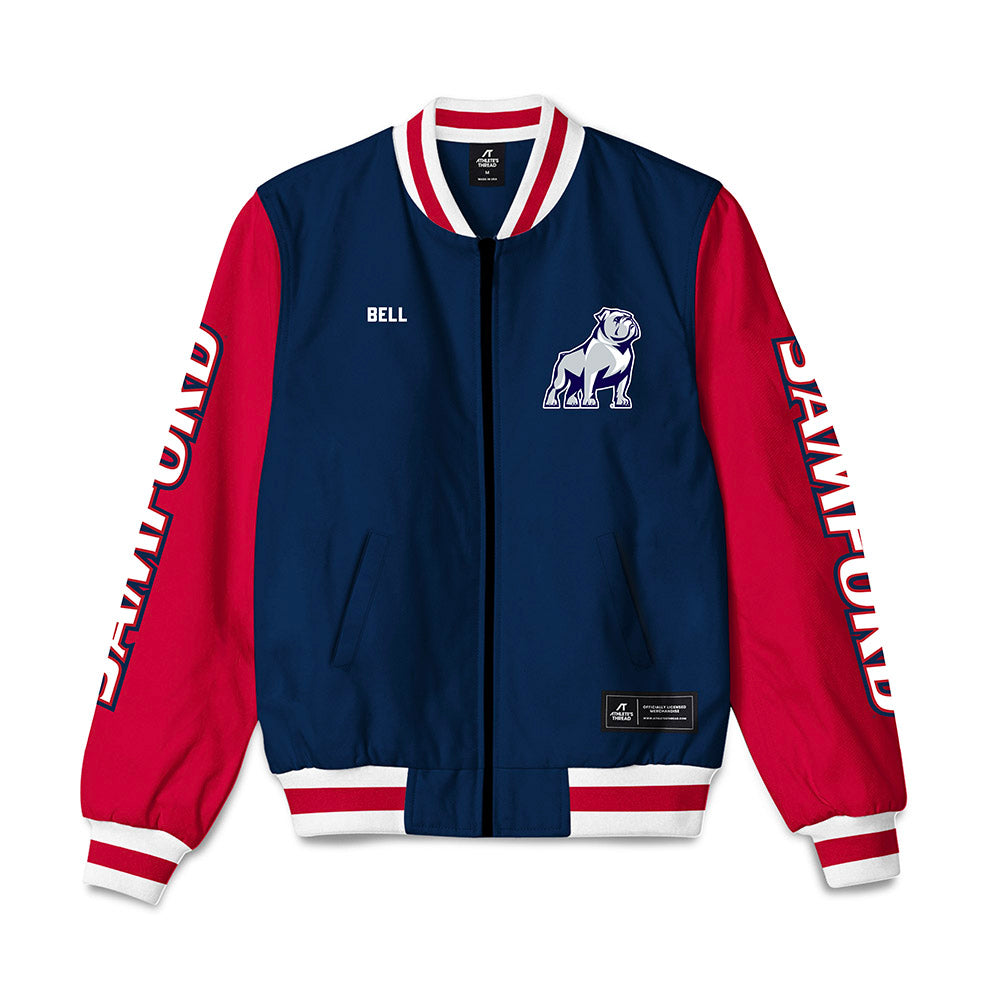 Samford - NCAA Men's Track & Field : Reese Bell - Bomber Jacket-0
