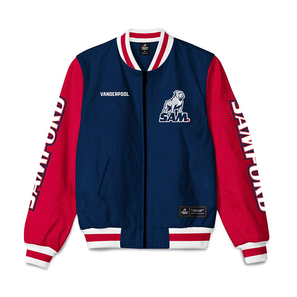 Samford - NCAA Men's Track & Field : Brenden Vanderpool - Bomber Jacket-0