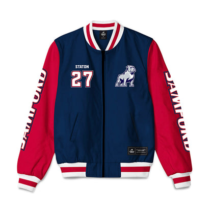 Samford - NCAA Baseball : Garrett Staton - Bomber Jacket-0