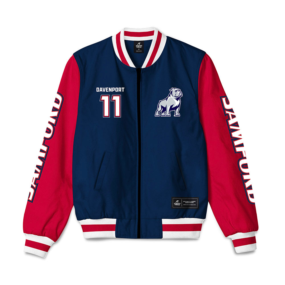 Samford - NCAA Men's Basketball : Cooper Davenport - Bomber Jacket-0