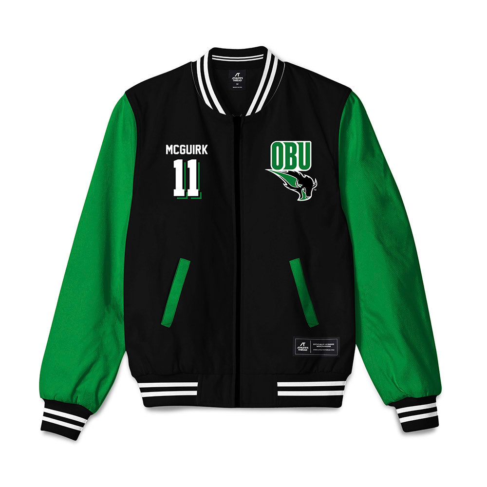 OKBU - NCAA Men's Basketball : Riley McGuirk - Bomber Jacket-0