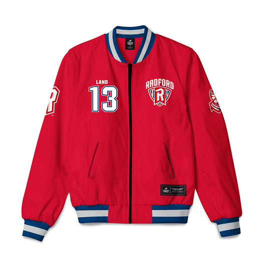 Radford - NCAA Men's Basketball : Bradley Land - Bomber Jacket-0