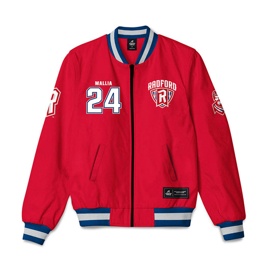 Radford - NCAA Baseball : Zack Mallia - Bomber Jacket