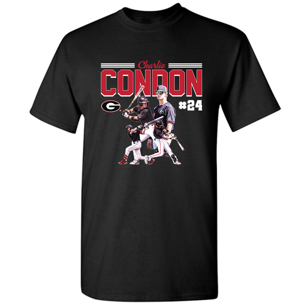 Georgia - NCAA Baseball : Charlie Condon - Player Collage T-Shirt-0