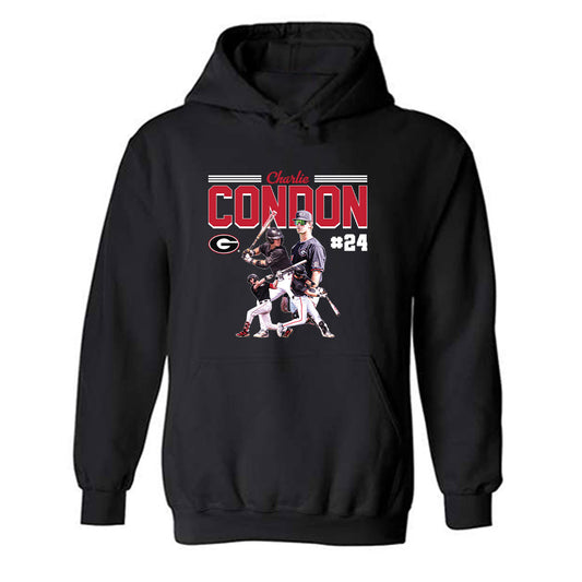 Georgia - NCAA Baseball : Charlie Condon - Player Collage Hooded Sweatshirt-0