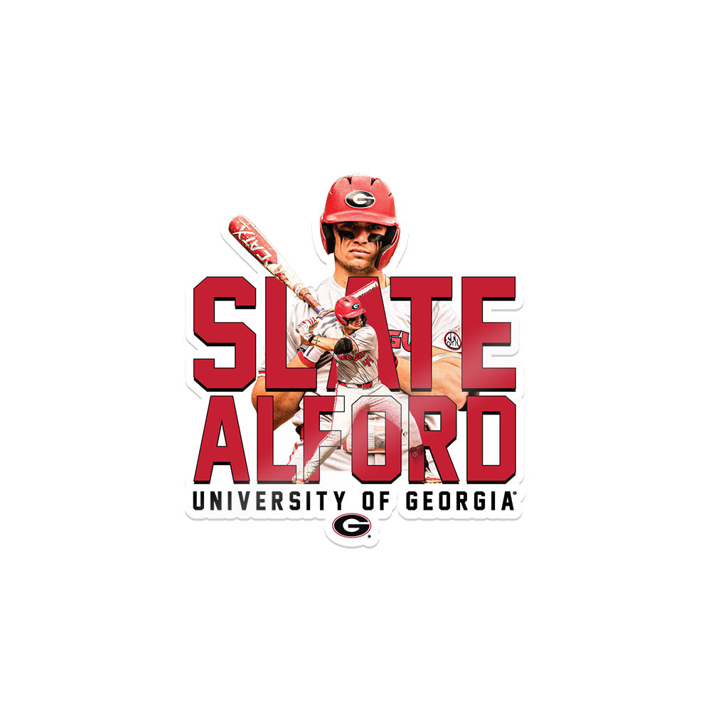 Georgia - NCAA Baseball : Slate Alford - Player Collage Sticker-0