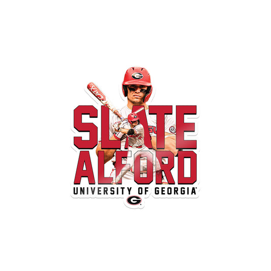 Georgia - NCAA Baseball : Slate Alford - Player Collage Sticker-0