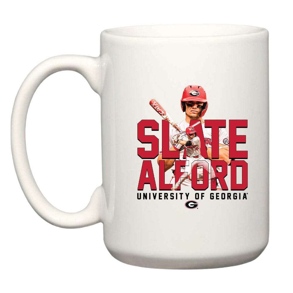 Georgia - NCAA Baseball : Slate Alford - Player Collage Coffee Mug-0