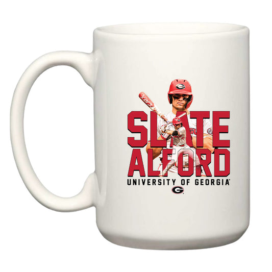 Georgia - NCAA Baseball : Slate Alford - Player Collage Coffee Mug-0