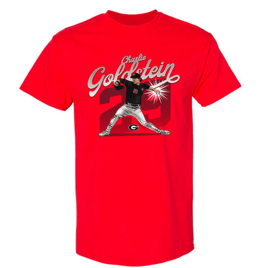 Georgia - NCAA Baseball : Charlie Goldstein - Caricature T-Shirt-0