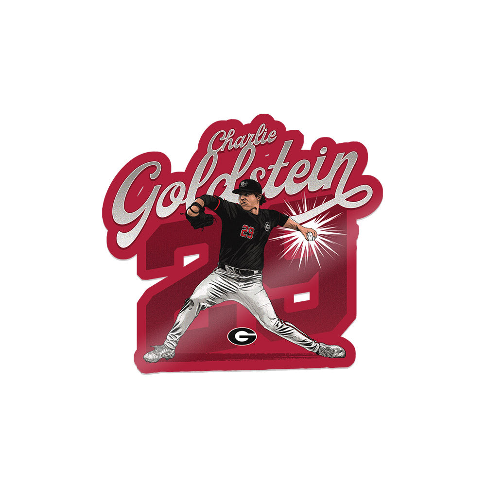 Georgia - NCAA Baseball : Charlie Goldstein - Caricature Sticker-0