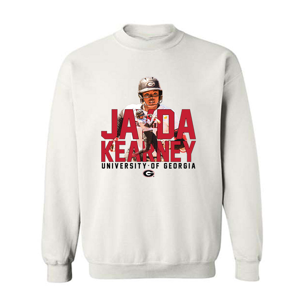 Georgia - NCAA Softball : Jayda Kearney - Player Collage Crewneck Sweatshirt-0