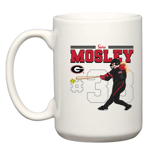 Georgia - NCAA Softball : Sara Mosley - Caricature Coffee Mug-0