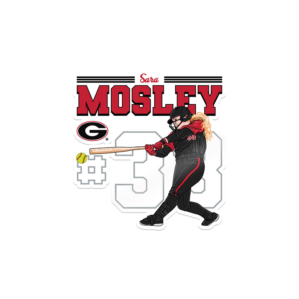 Georgia - NCAA Softball : Sara Mosley - Caricature Sticker-0