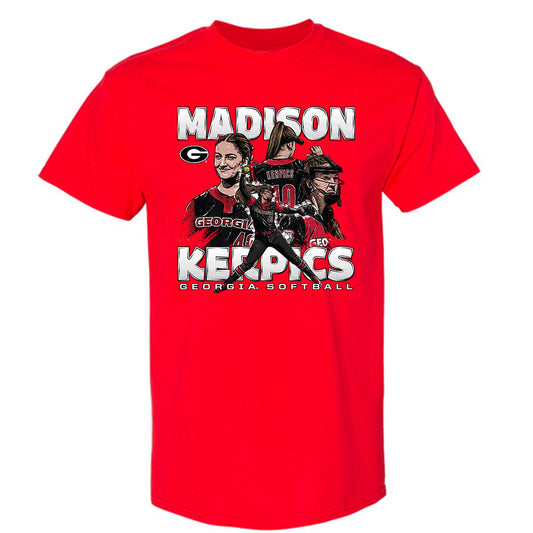 Georgia - NCAA Softball : Madison Kerpics - Player Collage T-Shirt-0