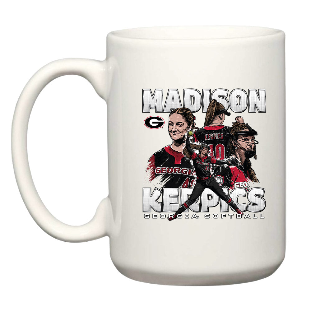 Georgia - NCAA Softball : Madison Kerpics - Player Collage Coffee Mug-0