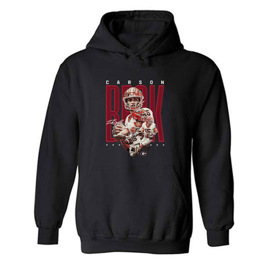 Georgia - NCAA Football : Carson Beck - Player Collage Hooded Sweatshirt-0