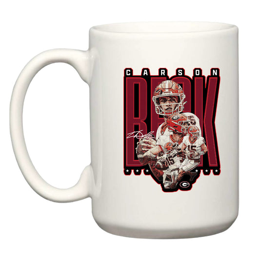 Georgia - NCAA Football : Carson Beck - Player Collage Coffee Mug-0