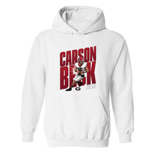 Georgia - NCAA Football : Carson Beck - Caricature Hooded Sweatshirt-0