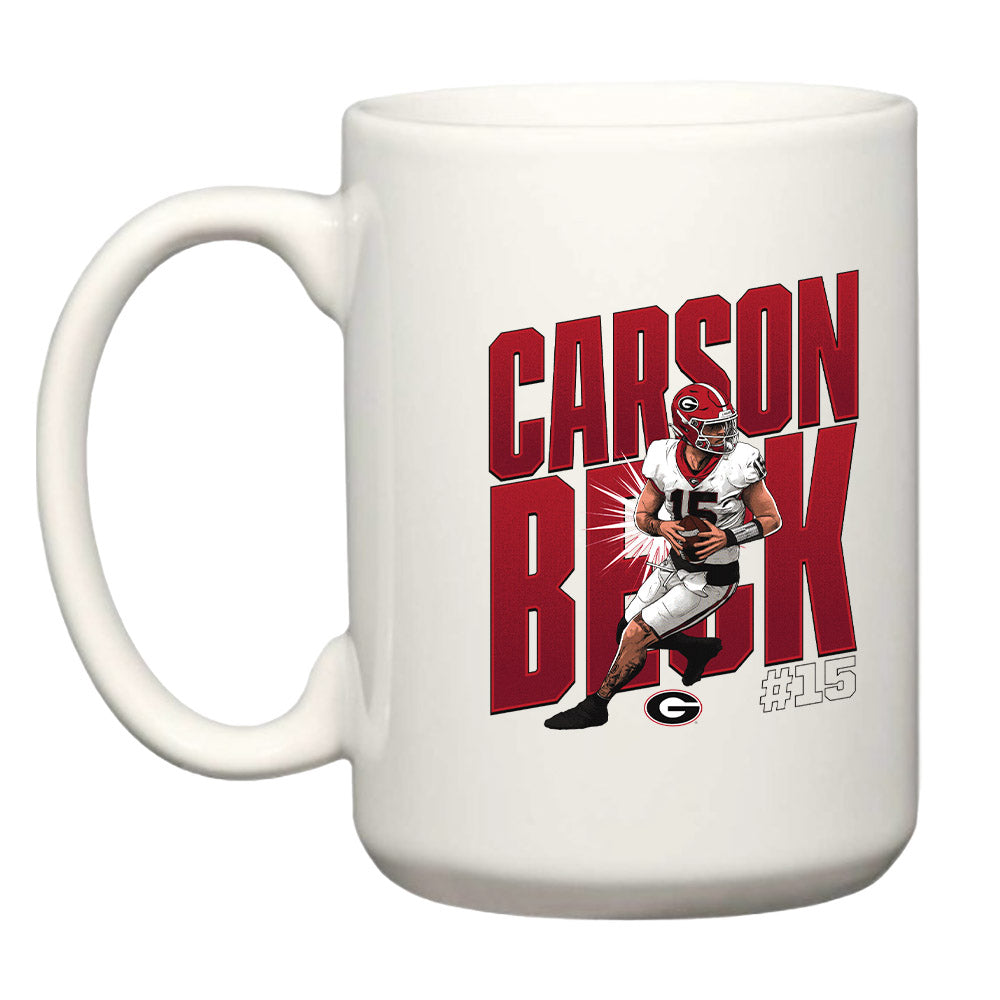 Georgia - NCAA Football : Carson Beck - Caricature Coffee Mug-0