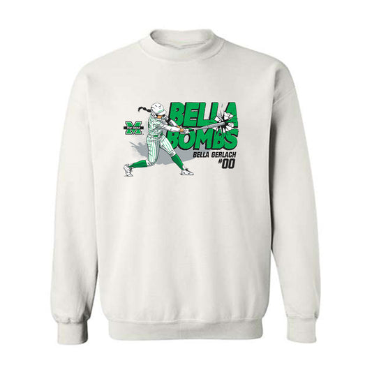 Marshall - NCAA Softball : Bella Gerlach - Crewneck Sweatshirt Individual Caricature