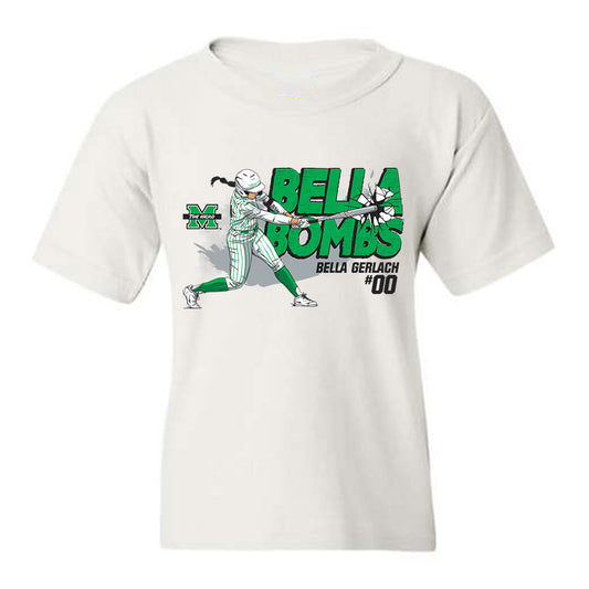 Marshall - NCAA Softball : Bella Gerlach - Youth T-Shirt Individual Caricature