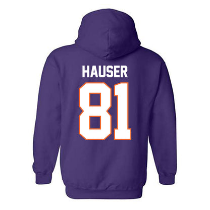 Clemson - NCAA Football : Nolan Hauser - Classic Shersey Hooded Sweatshirt-1