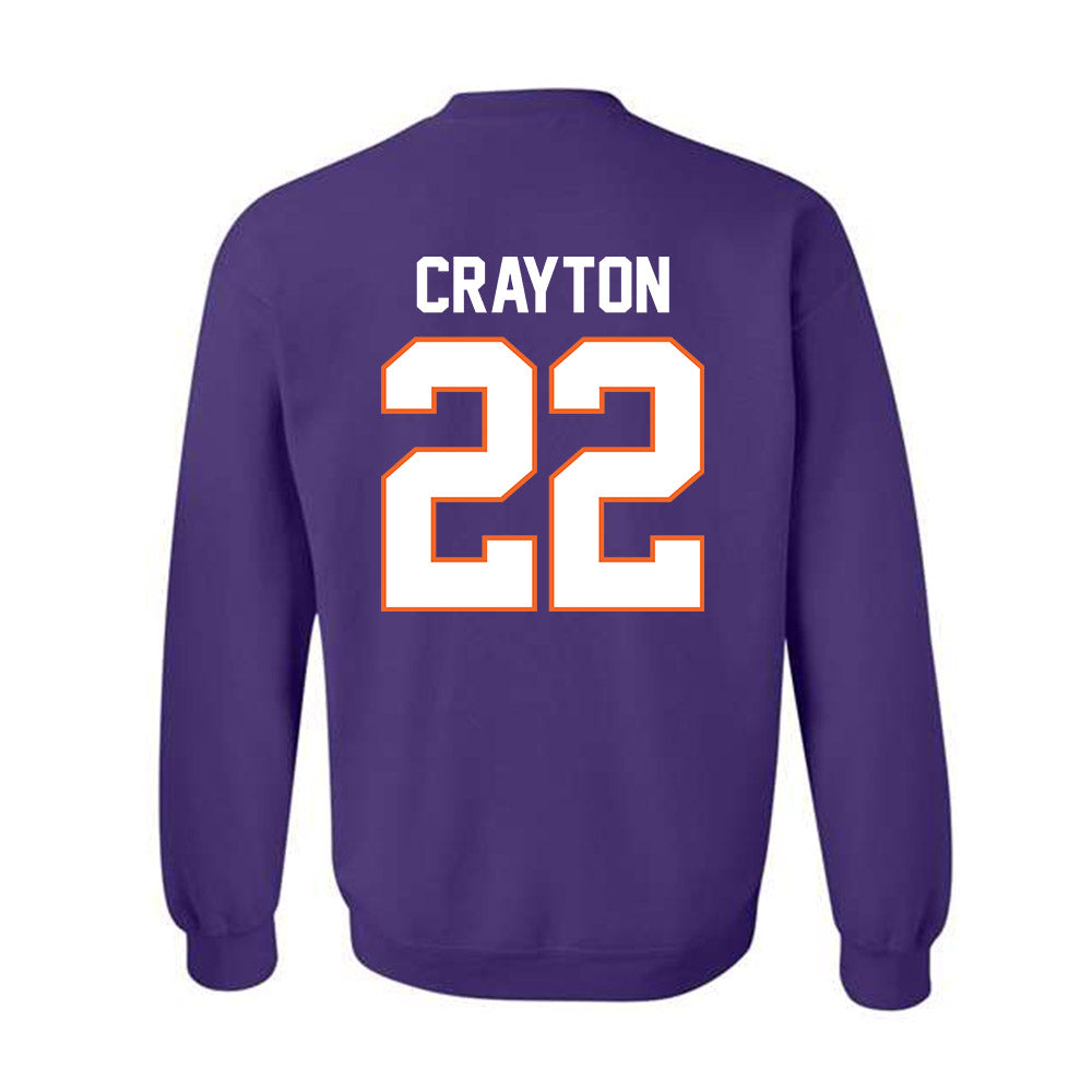 Clemson - NCAA Football : Dee Crayton - Classic Shersey Crewneck Sweatshirt-1